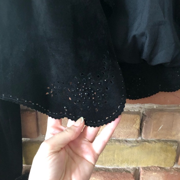 Vintage Rodeo Queen bolero black suede jacket by artist Jan Faulkner - Picture 10 of 10